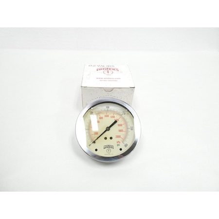 Winters 100Mm 1/4In 0-300Psi Npt Pressure Gauge PFQ744